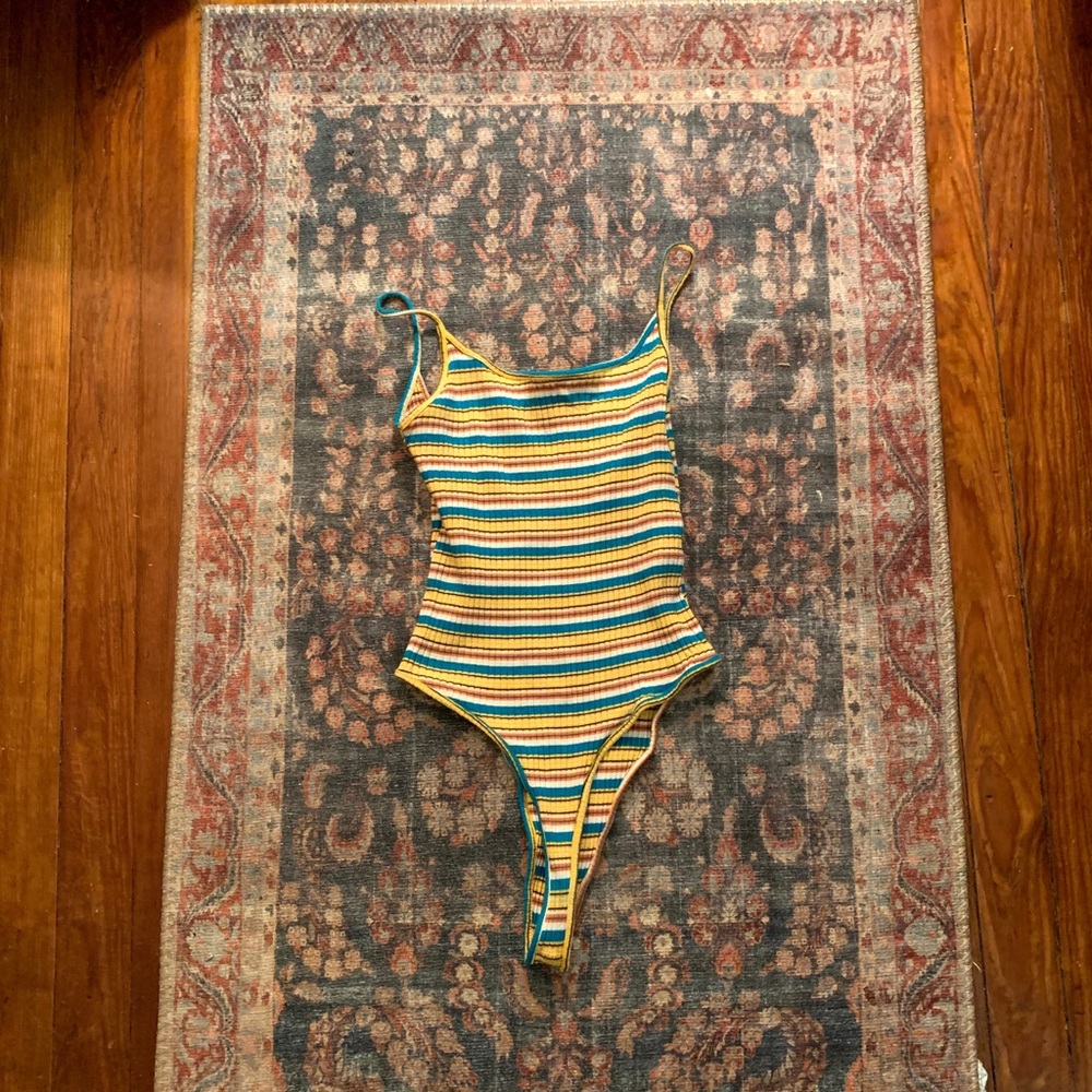 Zara trafaluc stripped cami w/ low back, size xs.